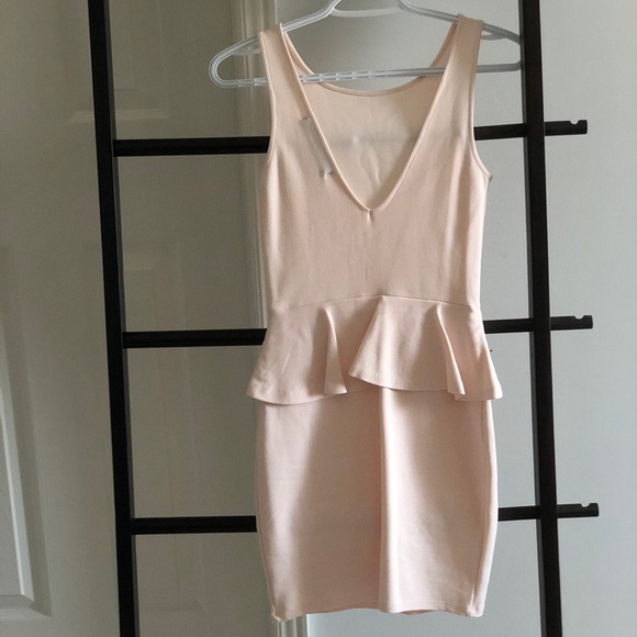 Zara Light Pink Peplum Dress - Picture 3 of 5